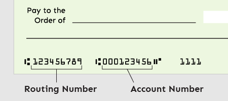 Check Accounting and Routing Number Location